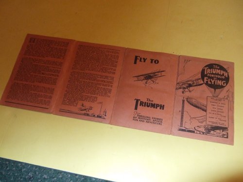 Fly to The Triumph Portfolio of Flying: Queer Aircraft; All in a Days Flying; Trail-Blazers of Air; Stunting in Space; War Hawks; Great Gas Bags; Guardians of the Empire's Airways; Planes of All Nations ( Zeppelins / Dirigibles / Charles Lindbergh; etc)