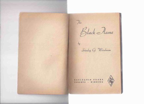 The Black Flame -by Stanley Weinbaum / Harlequin # 205