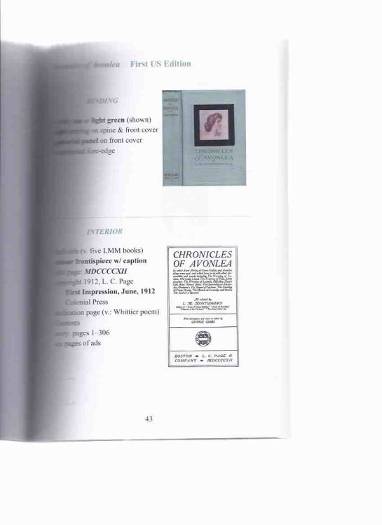 A Collector's Guide to L M Montgomery Firsts ( 1st Edition Reference for Lucy Maud Montgomery's Books )