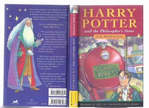 Harry Potter and the Philosopher's Stone ( AKA: Sorcerer's Stone ) --book 1 of the Series -by J K Rowling ( Volume One )