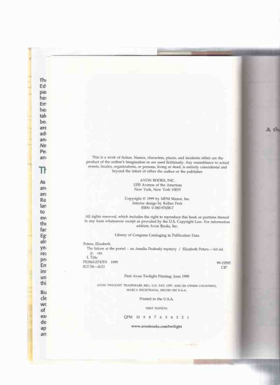 The Falcon at the Funeral -an Amelia Peabody Mystery -by Elizabeth Peters ( # 186 of a 350 Copy Limited Edition )