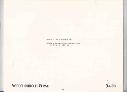 The H P Lovecraft 1987 Calendar / Necronomicon Press ( Howard Phillips Lovecraft )(Illustrations inc. At Mountains of Madness; Call of Cthulhu; Antarktos; Shadow Over Innsmouth; Colour Out of Space; Dunwich Horror; The Festival, etc)