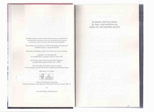 Harry Potter and the Philosopher's Stone ( AKA: Sorcerer's Stone ) --book 1 of the Series -by J K Rowling ( Volume One )( 57th Printing of the UK Edition )