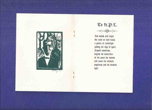 To H.P.L. -by Schuyler Moone, Illustrated By C M James (signed )( HPL / H P Lovecraft / Howard Phillips )