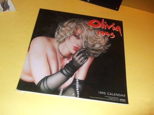 Olivia 1995 Calendar ---with Let Them Eat Cheesecake, The Art of Olivia TIN SIGN ---with Stand-Up Cut-Out Figure ---THREE ITEMS / Ozone Productions