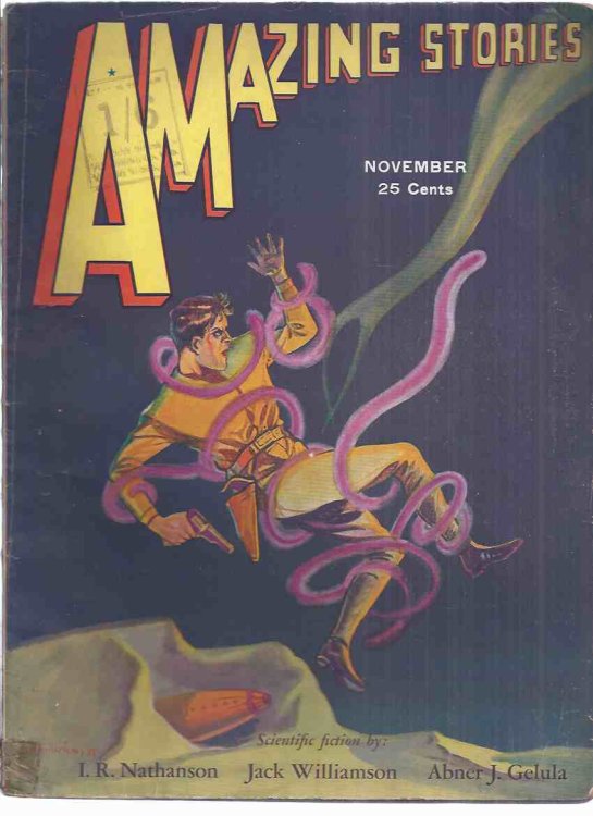 Amazing Stories, November 1931, volume 6, # 8 ( Automaton by Gelula; Rat Racket by Keller; Luvium by Mckenzie; Antarctic Transformation by Nathanson; Stone From the Green Star (Part 2) by Williamson )