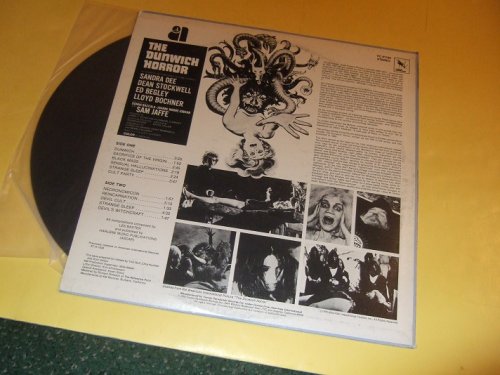 Original Motion Picture Soundtrack for H P Lovecraft's Classic Tale of Terror and the Supernatural -THE DUNWICH HORROR - 33 1/3 Record Album for he Film starring Sandra Dee, DeanStockwell, Ed Begley, Lloyd Bochner (inc. Necronomicon; Devil's Witchcraft)