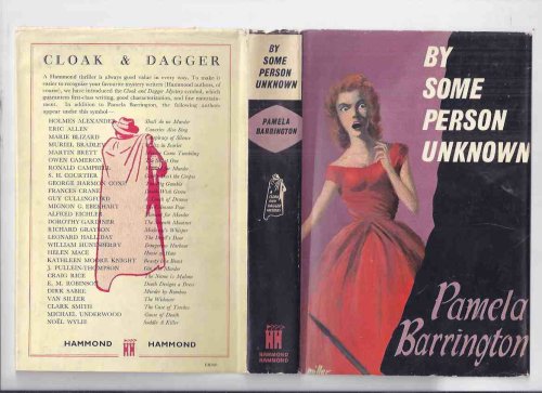 By Some Person Unknown -an Inspector George Marshall Mystery -by Pamela Barrington ( A Cloak and Dagger Choice Mystery Series )