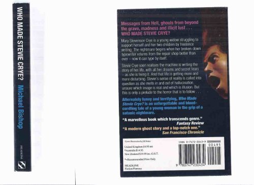 Who Made Stevie Crye -by Michael Bishop -a Signed Copy