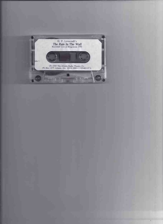 H P Lovecraft's The Rats in the Walls / H P Lovecraft, ( Howard Phillips ) / Read - Performed at DragonCon 1990 - Audio Cassette ( unknown Minutes ) Featuring Harlan Ellison (as Delapore, a Shepherd and the cat)