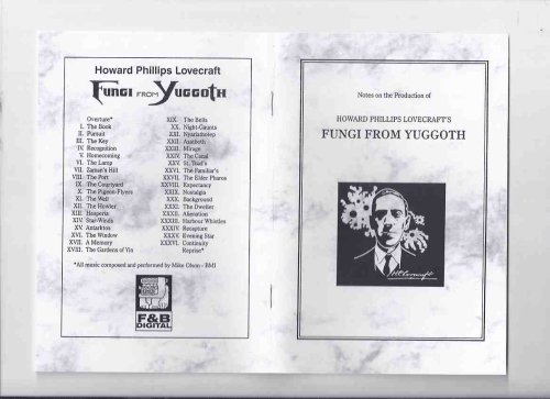 Howard Phillips Lovecraft's Fungi from Yuggoth: A Sonnet Cycle -by H P Lovecraft ( Audio Compact Disk / CD ) / Fedogan & Bremer 2001 ( 1 of 30 copies )