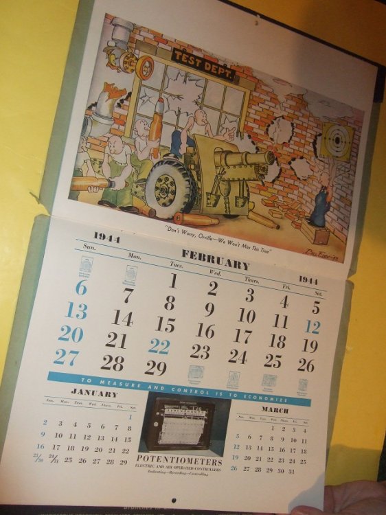 The Brown Calendar for 1944 ( Illustrated By Bill Eddy / The Brown Instrument Company, Philadelphia, PA, Division of Minneapolis-Honeywell Regulator Company [ William Crawford Eddy ] )( Pennsylvania )