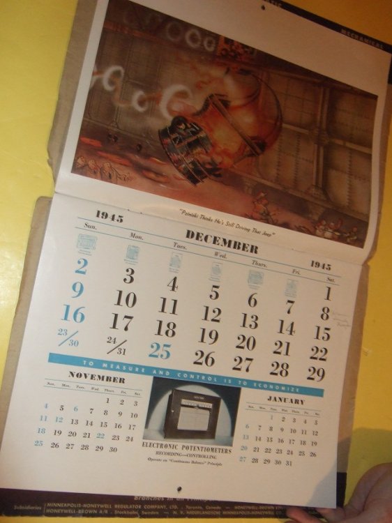 The Brown Calendar for 1945 ( Illustrated By Bill Eddy / The Brown Instrument Company, Philadelphia, PA, Division of Minneapolis-Honeywell Regulator Company [ William Crawford Eddy ] )( Pennsylvania )