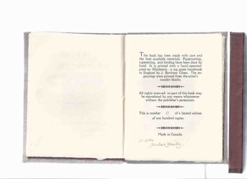 The Little Song -by R D Mackenzie, Illustrated By G Brender a Brandis (signed )( # 27 of 100 Numbered Copies )