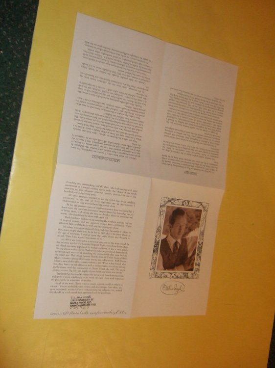 EPHEMERA: Biography / Artist's Statement -by Charles Van Sandwyk
