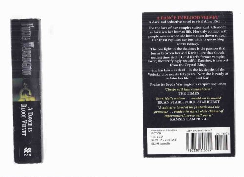 A Dance in Blood Velvet ---book 2 of the Vampire Trilogy ---by Freda Warrington ---a signed Copy ( volume TWO )