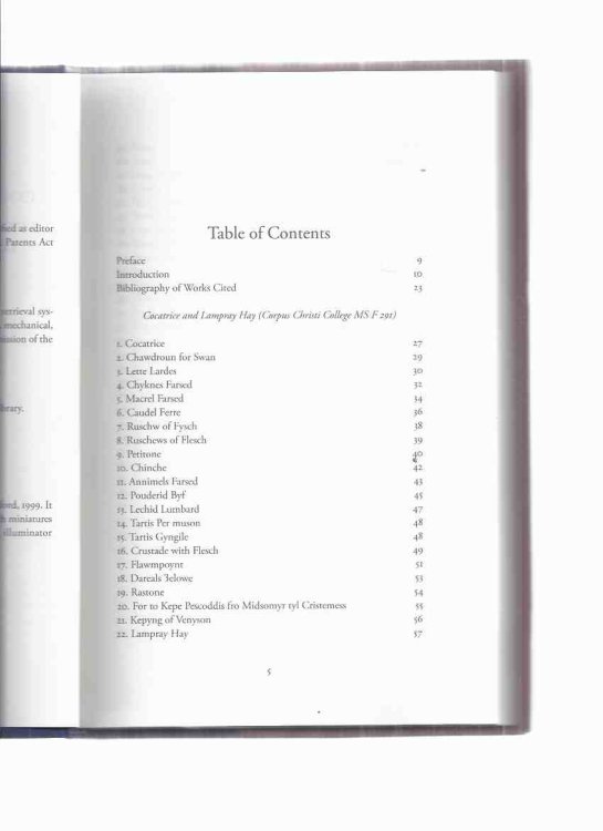 Cocatrice and Lampray Hay: Late Fifteenth Century Recipes from Corpus Christi College Oxford (an Edition with Commentary Including Suggestions for Cooks ( 15th C. / Cooking / Cookbook / Cook Book )