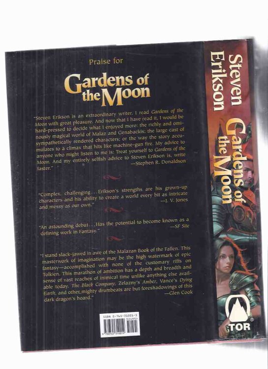 Gardens of the Moon: BOOK 1 of the Tales of the Malazan Book of the Fallen -by Steven Erikson ( Volume One ) (includes a Glossary for Titles & Groups; Peoples (human & non-human); Ascendants; The World of Sorcery; Place Names; Darujhistan & Environs )