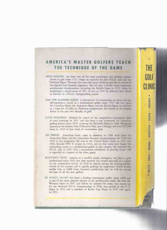 The Golf Clinic: Six Master Golfers Tell How to Improve Your Game ( Gene Sarazen Grip & Stance; Sam Snead Driving; Jim Ferrier Chipping, Putting, Pitching; Ellsworth Vines Sand & Rough Shots; Lloyd Mangrum Iron Play; Ed Oliver The Swing )( Golfing )