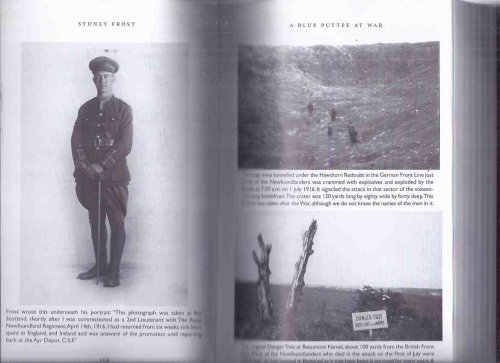 A Blue Puttee at War: The Memoir of Captain Sydney Frost MC -Signed By the Editor ( WWI / World War One / Royal Newfoundland Regiment )(inc. Gallipoli; Beaumont Hamel; Gueudecourt; Stobs Camp and Aldershot; etc)