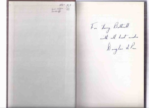 The Deserter -by Douglas Le Pan -a Signed Copy ( 1964 GGA [ Governor General's Award ] winner)