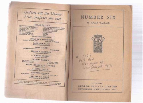 Number Six -by Edgar Wallace ( 6 )