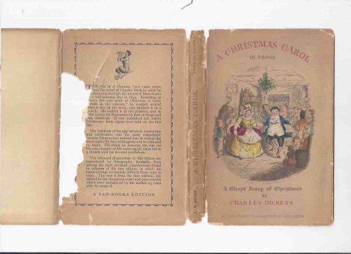 A Christmas Carol, in Prose: A Ghost Story of Christmas by Charles Dickens / coloured Illustrations - Illustrated By John Leech (purchased at The OLD CURIOSITY SHOP in England ) ( Ebenezer Scrooge / Bob Cratchit / Tiny Tim )