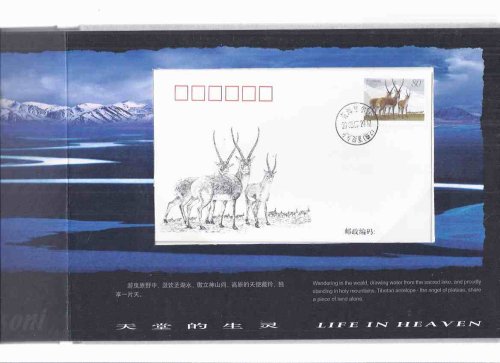 Life in Heaven: Pantholops Hodgsoni / Chinese Postal System ( Tibetan Antelope / Pantholops Hodgsonii )( Book of Stamps Dedictaed to the Tibetan Antelope )( China )