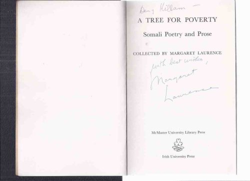 A Tree for Poverty: Somali Poetry and Prose, Collected By Margaret Laurence -a Signed Copy
