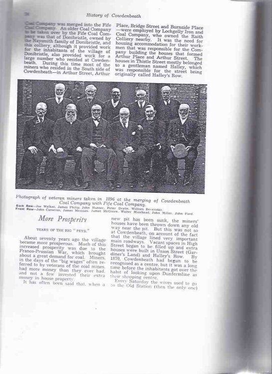 History of Cowdenbeath: Published on the Occasion of The Jubilee of the Burgh 1890-1940 -by Robert Holman ( West Fife, Scotland )( Scottish Local History )