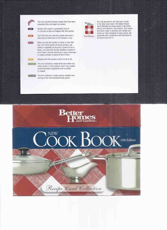 Better Homes and Gardens NEW COOKBOOK, Recipe Card Collection (in original box )( BH&G Test Kitchen Approved )( Cook Book / Cooking )