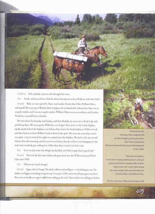 People & Peaks of the Panther River & Eastern Slopes (of The Canadian Rockies / Rocky Mountains )(Alberta History )(inc Wardens, Rangers, Outfitters, Trappers, Mountain Men & Women; Geology; personal accounts, etc)( Willmore Wilderness Foundation )