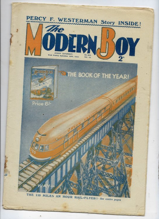 The Modern Boy No. 295 Vol. 12 - 30/09/1933 (30th Sept.1933) - Containing W E Johns Complete Story - Biggles Day Off!