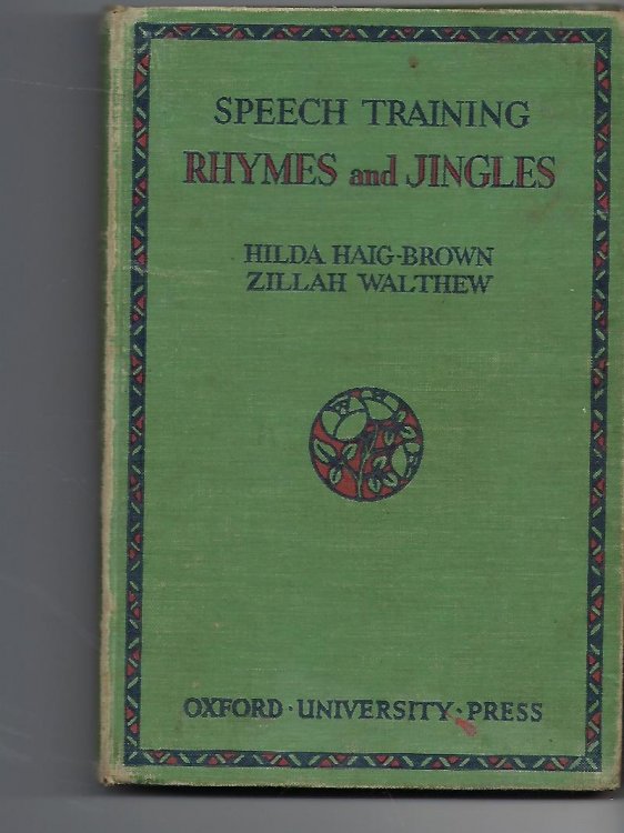 Speech-Training Rhymes and Jingles for Use in Infant and Junior Schools
