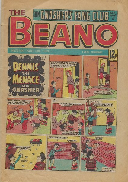 Beano No. 2144 Comic - August 20th 1983