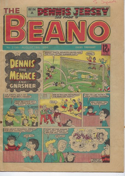 Beano No. 2196 Comic - August 18th 1984