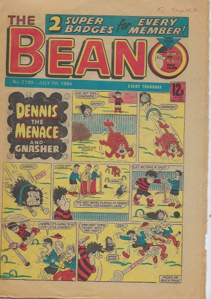 Beano No. 2190 Comic - July 7th 1984