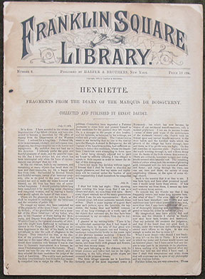 Henriette. Fragments From the Diary of the Marquis de Boisguerny. Collected and Published by Ernest Daudet.