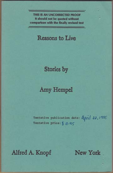 Reasons to Live. Stories.