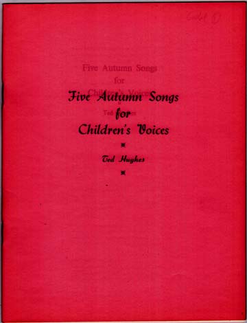 Five Autumn Songs for Children's Voices.