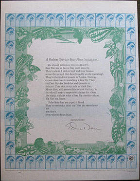 A Robert Service Bear Flies Imitation.