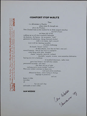 Comfort Stop Waltz.