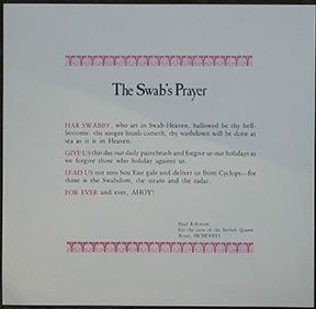 The Swab's Prayer.