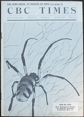 CBC Times. Guide to CBC Radio and TV Programs in British Columbia. Volume 11, Number45. May 13 - May 19, 1961.