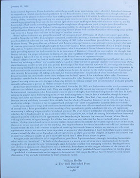 A Broadside dated January 12, 1986. Beginning: In an unusual departure.