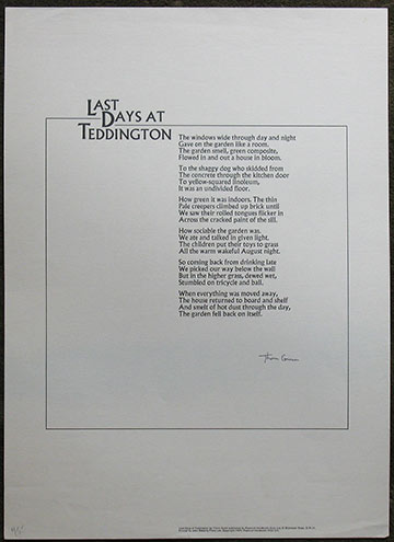 Last Days at Teddington.