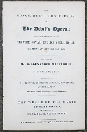 The Songs, Duets, Choruses, &c. in The Devil's Opera: Originally Produced at the Theatre Royal, English Opera House, On Monday, August 13th, 1838.