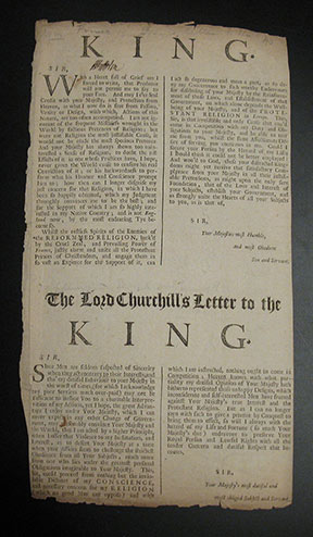 Prince George's Letter to the King. The Lord Churchill's Letter to the King.