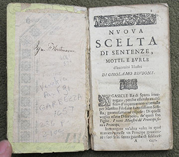 Nuova Scelta. Di Sentenze, Motti, e Burle .