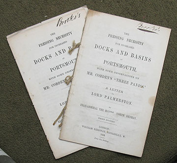The Pressing Necessity for Increased Docks and Basins at Portsmouth, with some Observations on Mr. Cobden's 